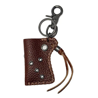 Cow Pocket Silver Metal Keychain Keyring