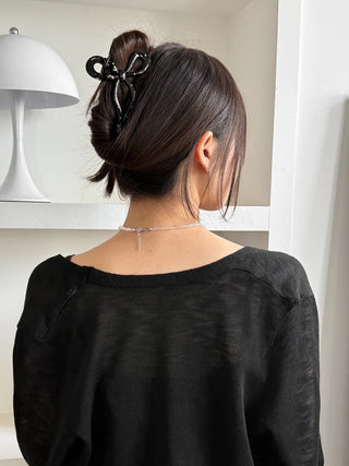 Dot Type Half-Up Hair Clip