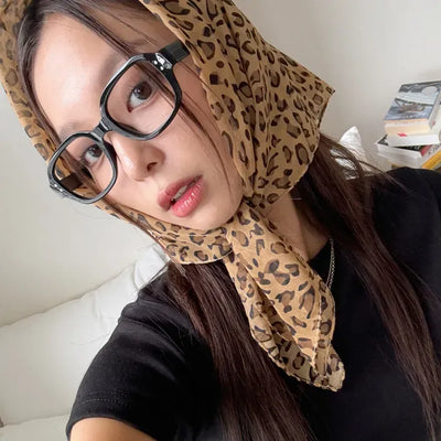 S/S Trendy Pattern Casual Dot Leopard Print Hair Bandana Scarf Collection