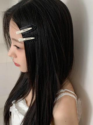 Flat Polka Dot Pin Curl Pin Makeup Hair Clip Hairpin