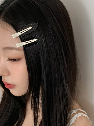 Flat Polka Dot Pin Curl Pin Makeup Hair Clip Hairpin