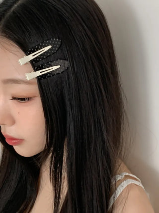 Flat Polka Dot Pin Curl Pin Makeup Hair Clip Hairpin