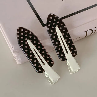 Flat Polka Dot Pin Curl Pin Makeup Hair Clip Hairpin