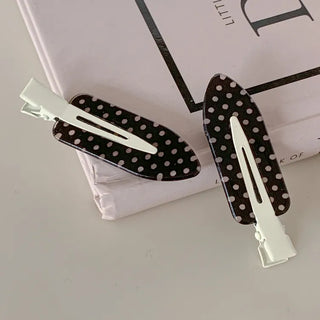 Flat Polka Dot Pin Curl Pin Makeup Hair Clip Hairpin
