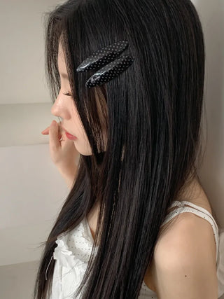 Flat Polka Dot Pin Curl Pin Makeup Hair Clip Hairpin