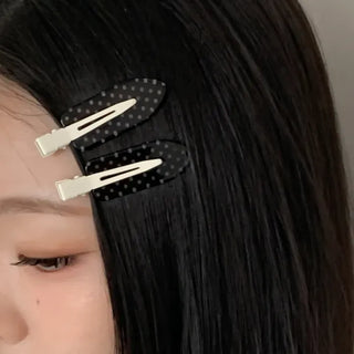 Flat Polka Dot Pin Curl Pin Makeup Hair Clip Hairpin