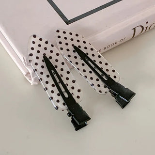 Flat Polka Dot Pin Curl Pin Makeup Hair Clip Hairpin