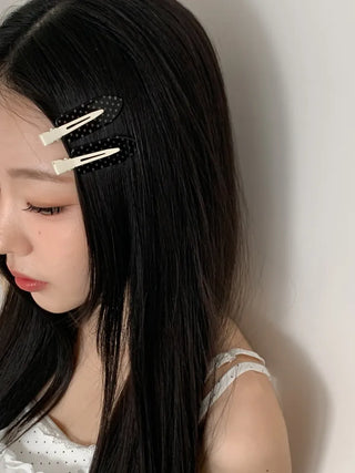 Flat Polka Dot Pin Curl Pin Makeup Hair Clip Hairpin