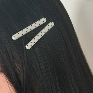 Hard Spot Polka Dot Hair Clip 2 Types