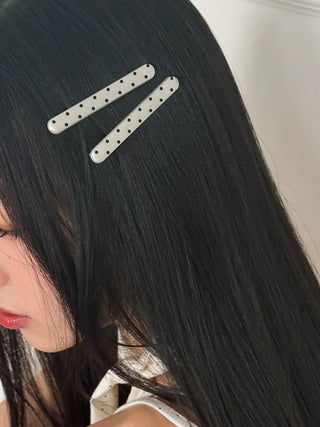 Hard Spot Polka Dot Hair Clip 2 Types