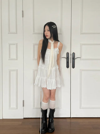 Dot Midi Muffler Tie Scarf