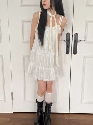 Dot Midi Muffler Tie Scarf