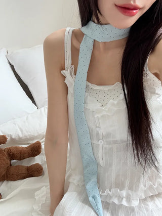 Dot Midi Muffler Tie Scarf