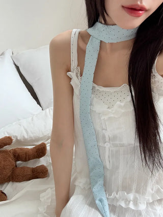 Dot Midi Muffler Tie Scarf