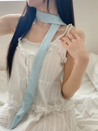 Dot Midi Muffler Tie Scarf