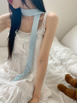 Dot Midi Muffler Tie Scarf