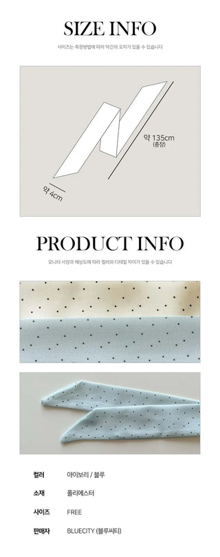 Dot Midi Muffler Tie Scarf