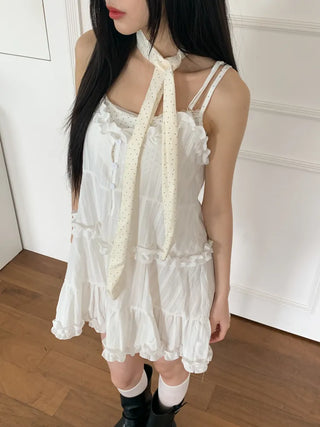 Dot Midi Muffler Tie Scarf