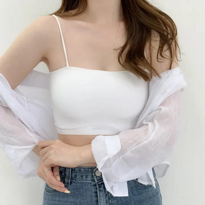 Square Seamless Strapless Wire-Free Bralette Top
