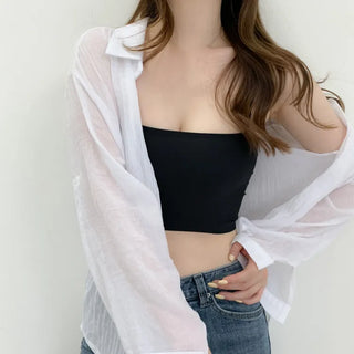 Square Seamless Strapless Wire-Free Bralette Top