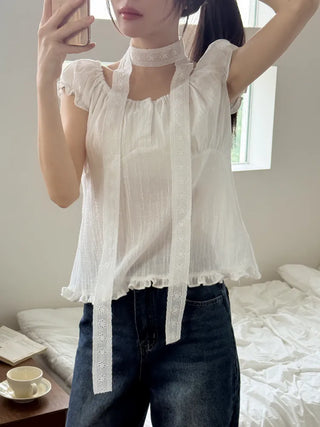 Pure Courtney Flower Tie Scarf Muffler 3 Types