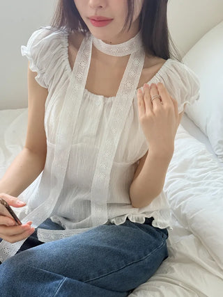 Pure Courtney Flower Tie Scarf Muffler 3 Types