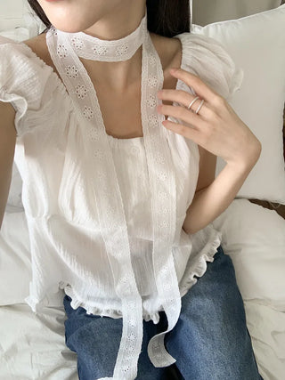 Pure Courtney Flower Tie Scarf Muffler 3 Types
