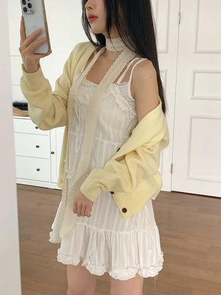 Pure Courtney Flower Tie Scarf Muffler 3 Types