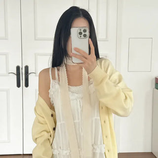 Pure Courtney Flower Tie Scarf Muffler 3 Types