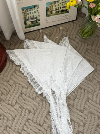 Mix & Match Pattern Lace Punching Headscarf Layered Wrap Skirt Scarf