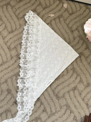 Mix & Match Pattern Lace Punching Headscarf Layered Wrap Skirt Scarf