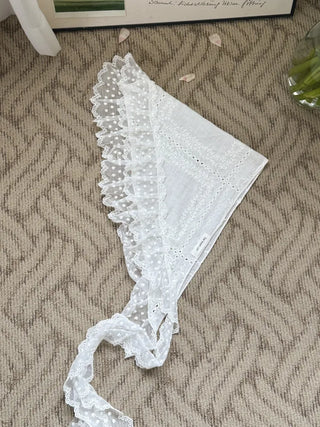Mix & Match Pattern Lace Punching Headscarf Layered Wrap Skirt Scarf