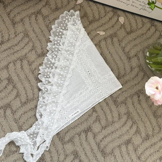 Mix & Match Pattern Lace Punching Headscarf Layered Wrap Skirt Scarf