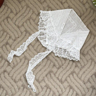 Mix & Match Pattern Lace Punching Headscarf Layered Wrap Skirt Scarf
