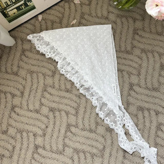 Mix & Match Pattern Lace Punching Headscarf Layered Wrap Skirt Scarf