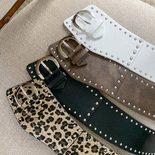 Big Douche Studded Wide Leather Belt