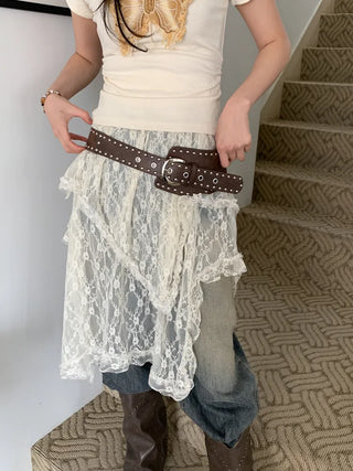Big Douche Studded Wide Leather Belt