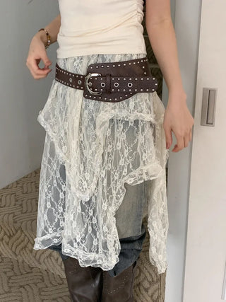 Big Douche Studded Wide Leather Belt