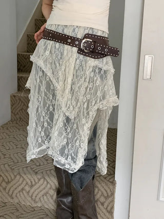 Big Douche Studded Wide Leather Belt