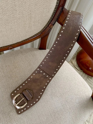 Big Douche Studded Wide Leather Belt