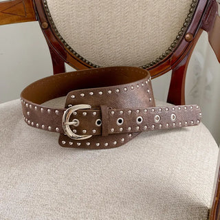 Big Douche Studded Wide Leather Belt