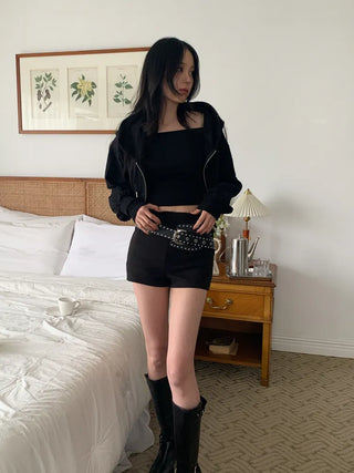 Big Douche Studded Wide Leather Belt