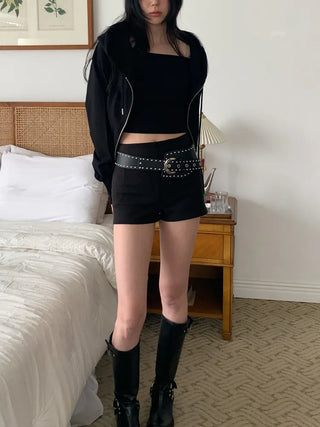 Big Douche Studded Wide Leather Belt