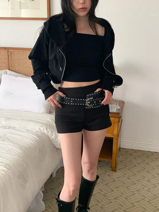 Big Douche Studded Wide Leather Belt