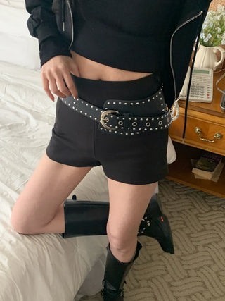 Big Douche Studded Wide Leather Belt