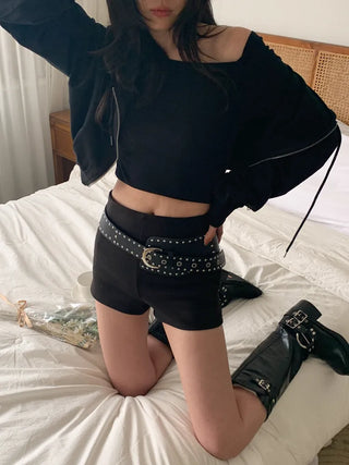 Big Douche Studded Wide Leather Belt