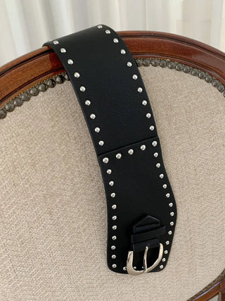 Big Douche Studded Wide Leather Belt