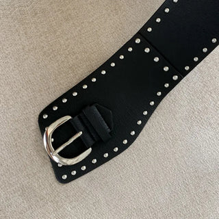 Big Douche Studded Wide Leather Belt