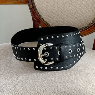 Big Douche Studded Wide Leather Belt