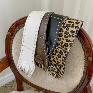 Big Douche Studded Wide Leather Belt